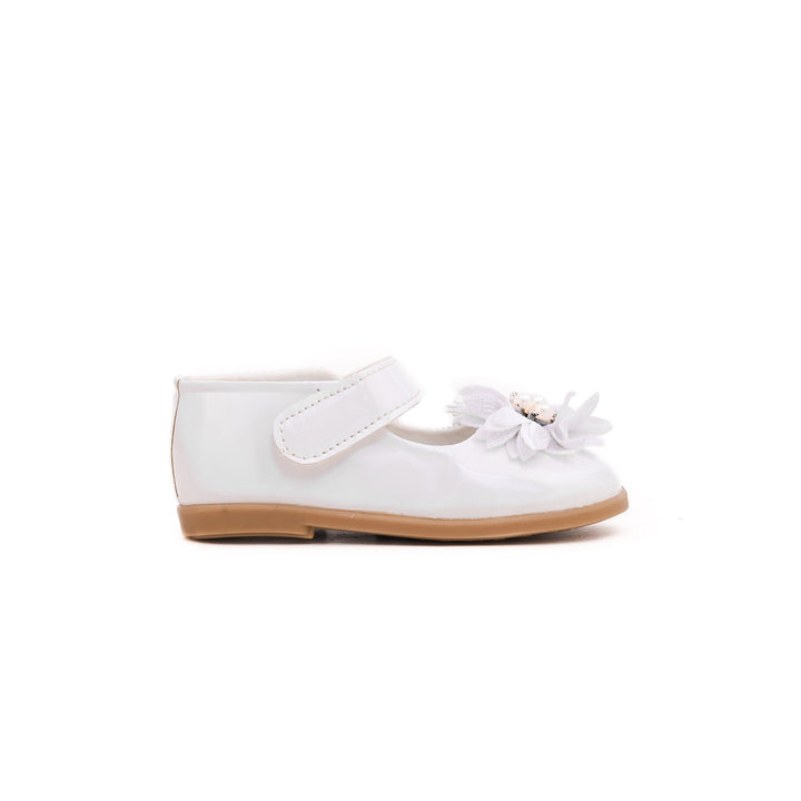 Girls White Formal Pump KD0600