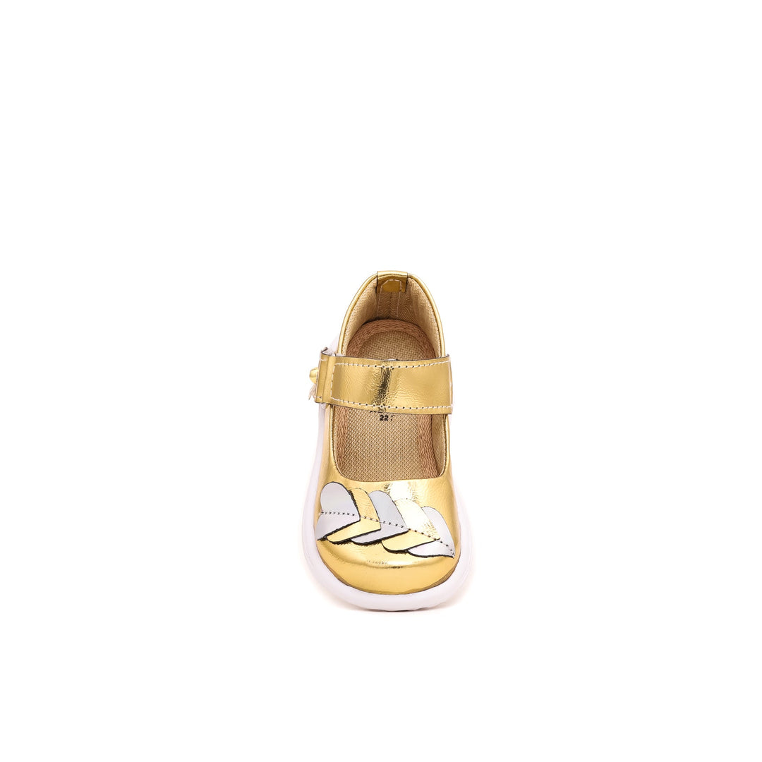 Girls Golden Casual Pumps KD0630