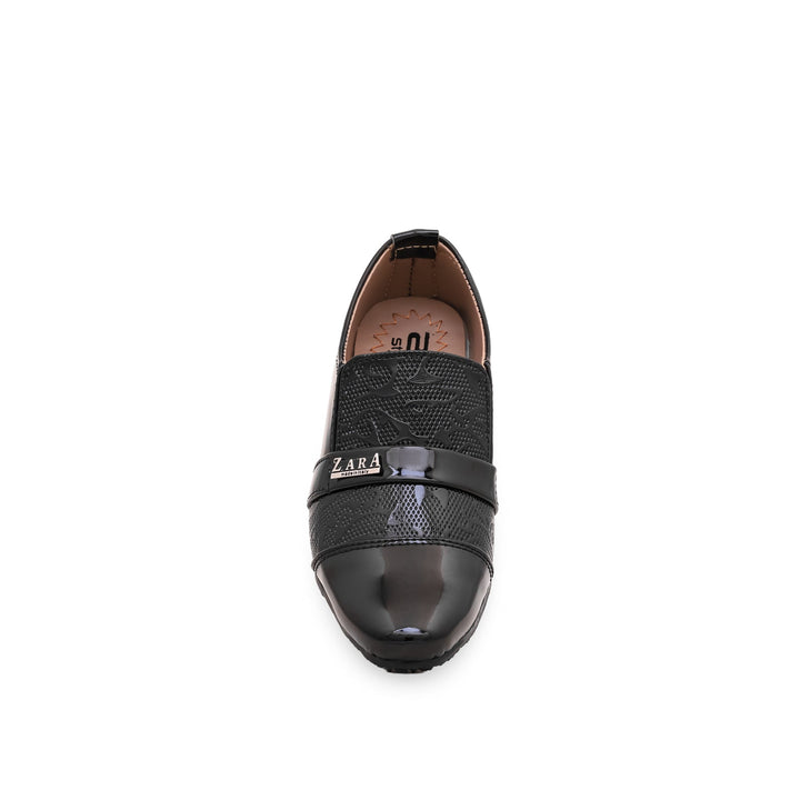 Boys Black Formal Shoe KD0708