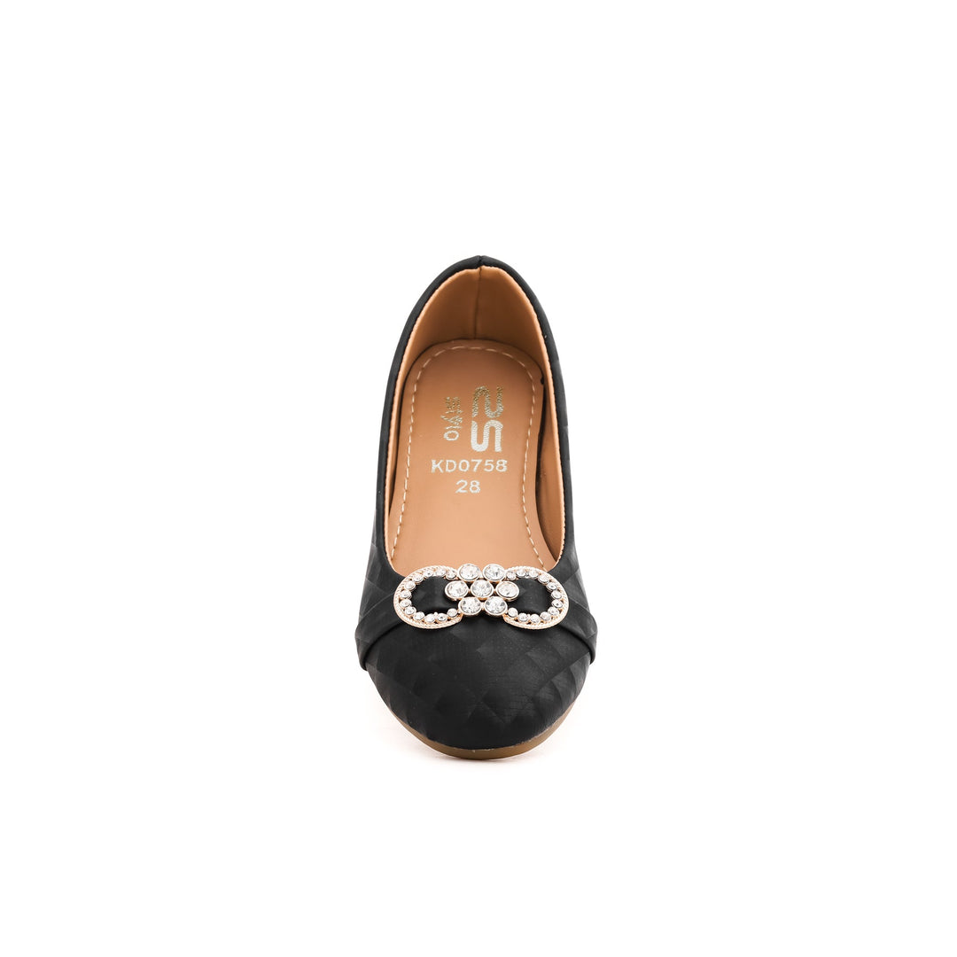 Girls Black Casual Pumps KD0758