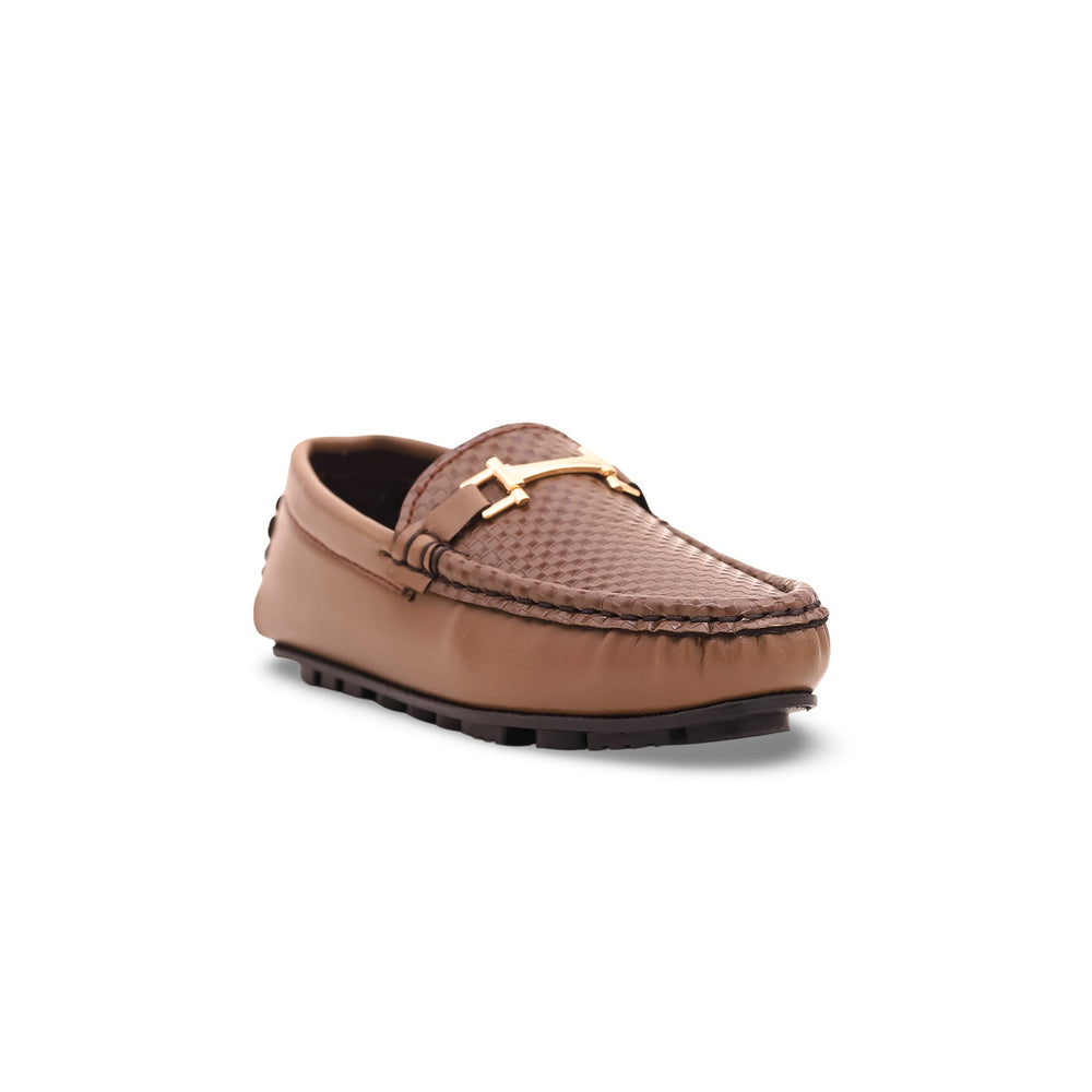 Boys Brown Formal Moccasin KD0767