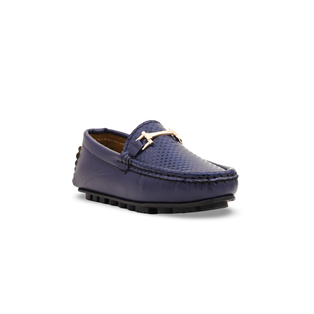 Boys Navy Formal Moccasin KD0767