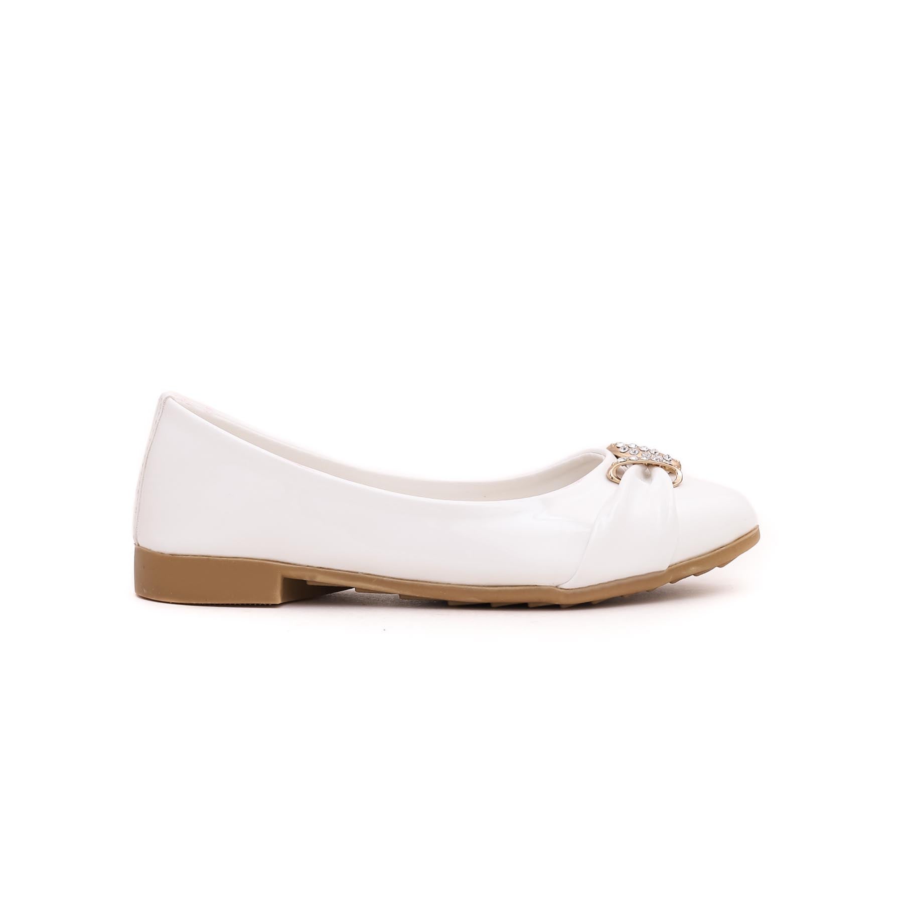 Girls White Casual Pumps KD0768