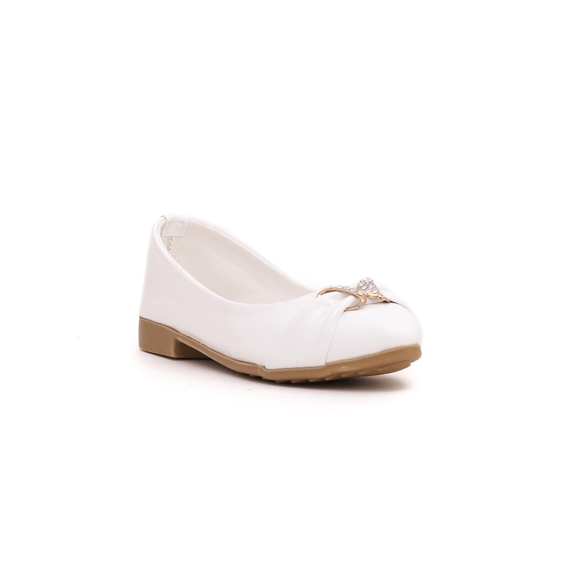 Girls White Casual Pumps KD0768