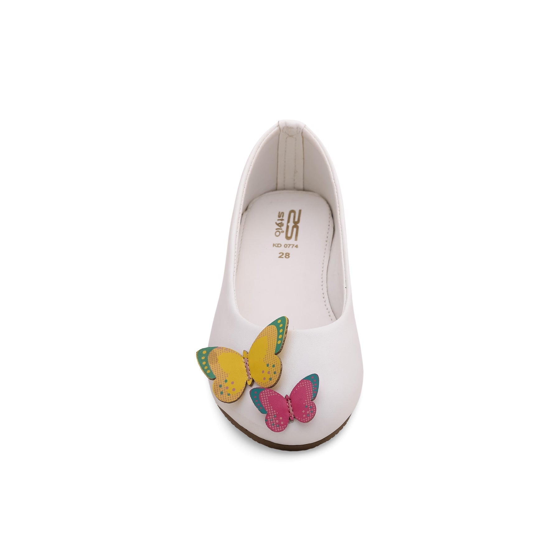 Girls White Casual Pumps KD0774