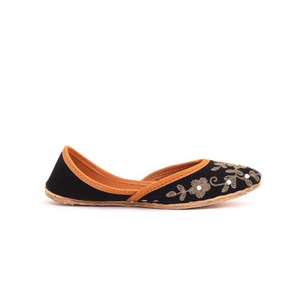 Girls Black Fancy Khussa KD0780