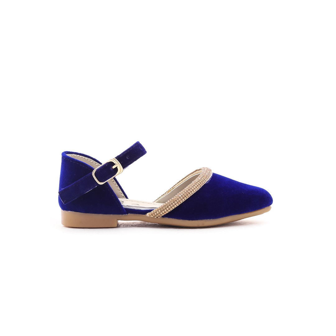 Girls Blue Fancy Pumps KD3863
