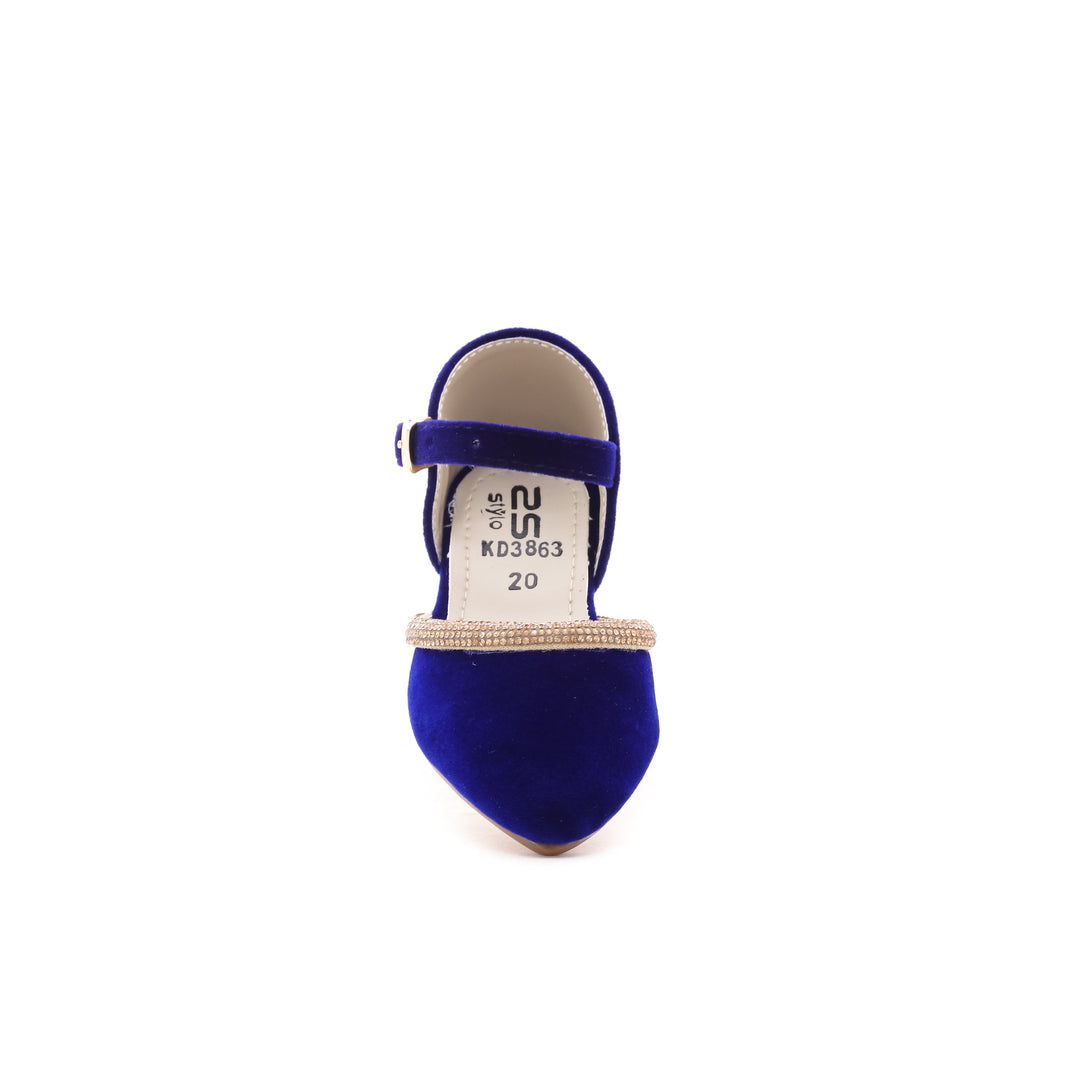 Girls Blue Fancy Pumps KD3863