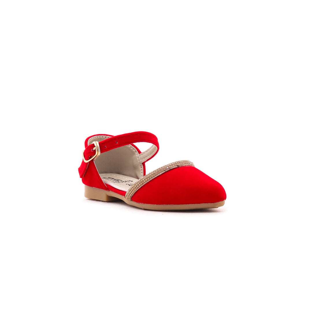 Girls Red Fancy Pumps KD3863