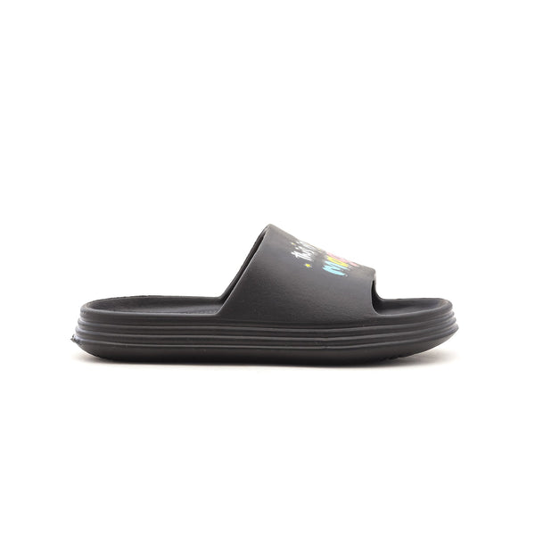 Girls Black Casual Slipper KD5161