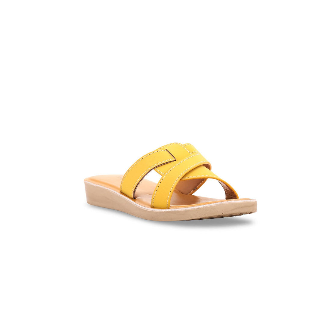 Girls Yellow Casual Slipper KD5362