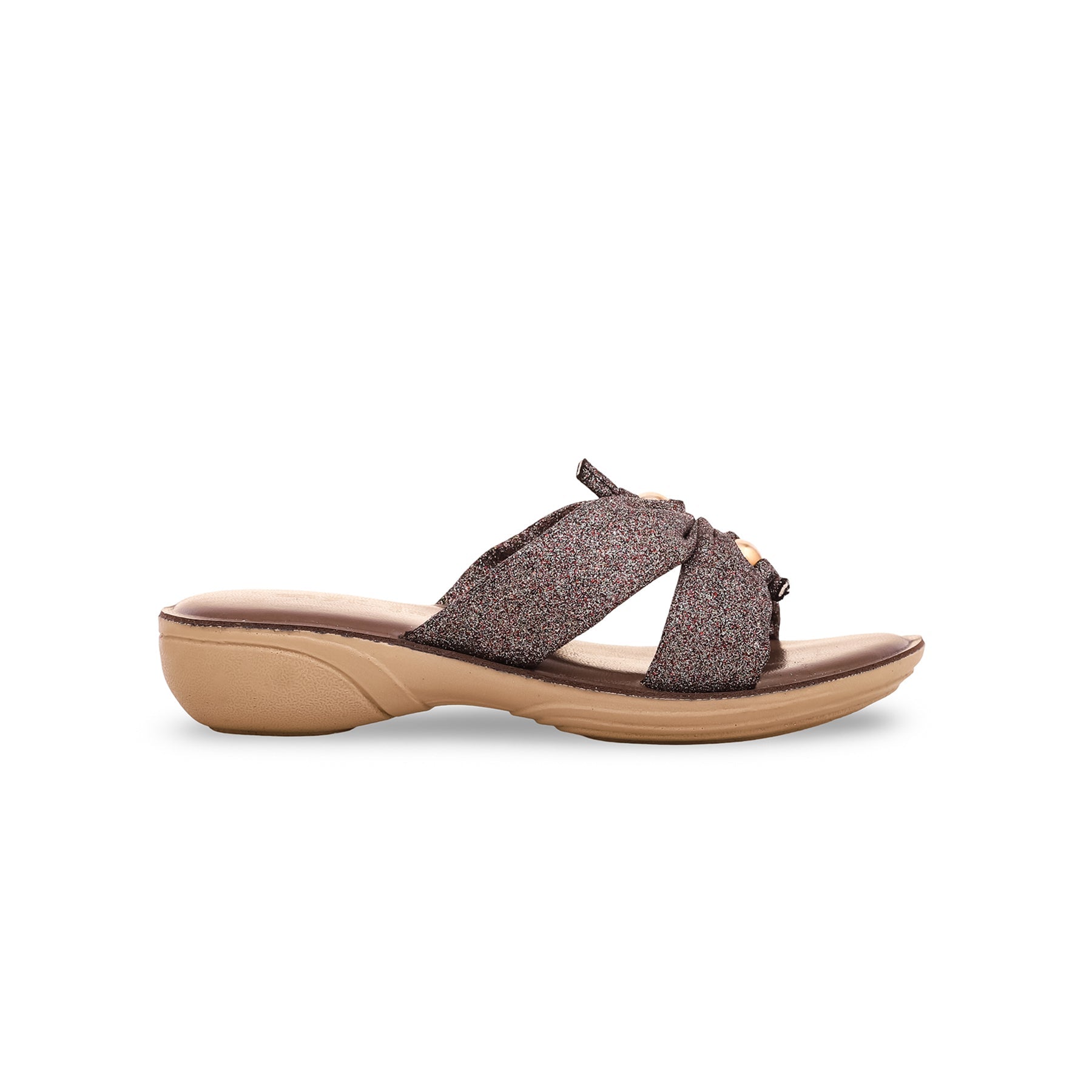 Girls Brown Casual Slipper KD5369