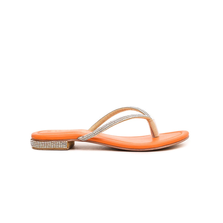 Girls Orange Fancy Slipper KD5414