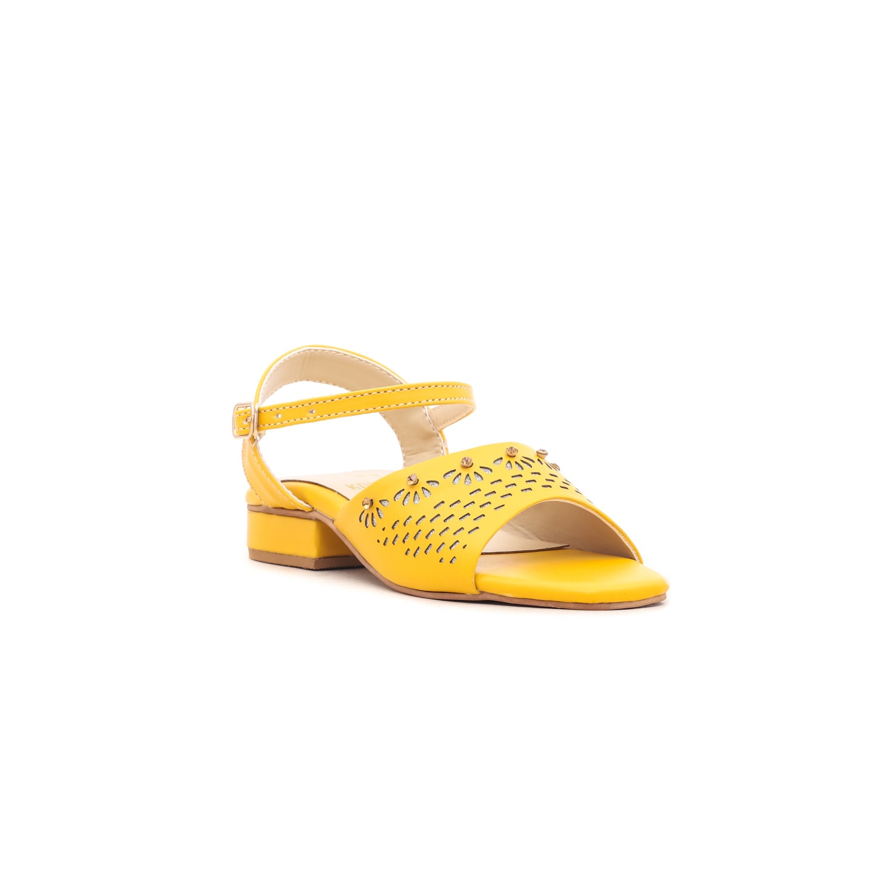Girls Yellow Formal Sandal KD7457