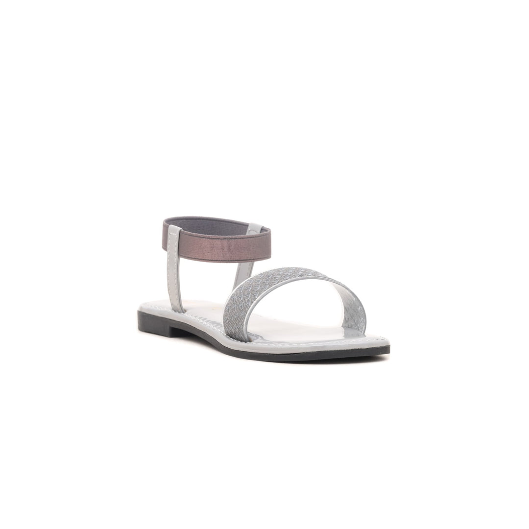 Girls Grey Casual Sandal KD7485