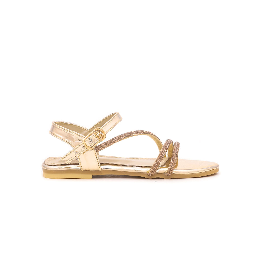 Girls Golden Fancy Sandal KD7678