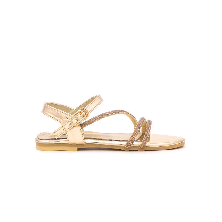 Girls Golden Fancy Sandal KD7678