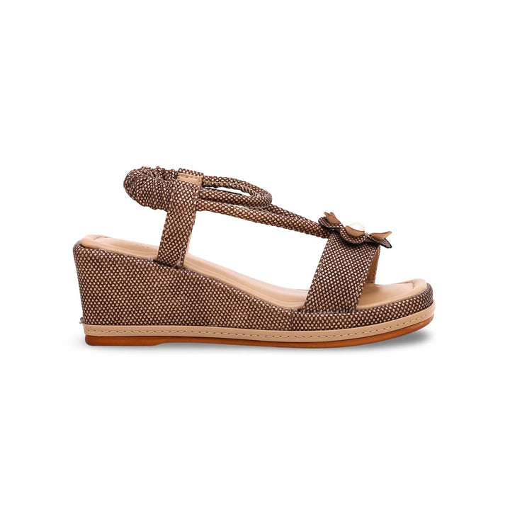 Girls Brown Formal Sandal KD7798