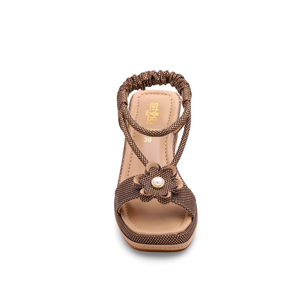 Girls Brown Formal Sandal KD7798