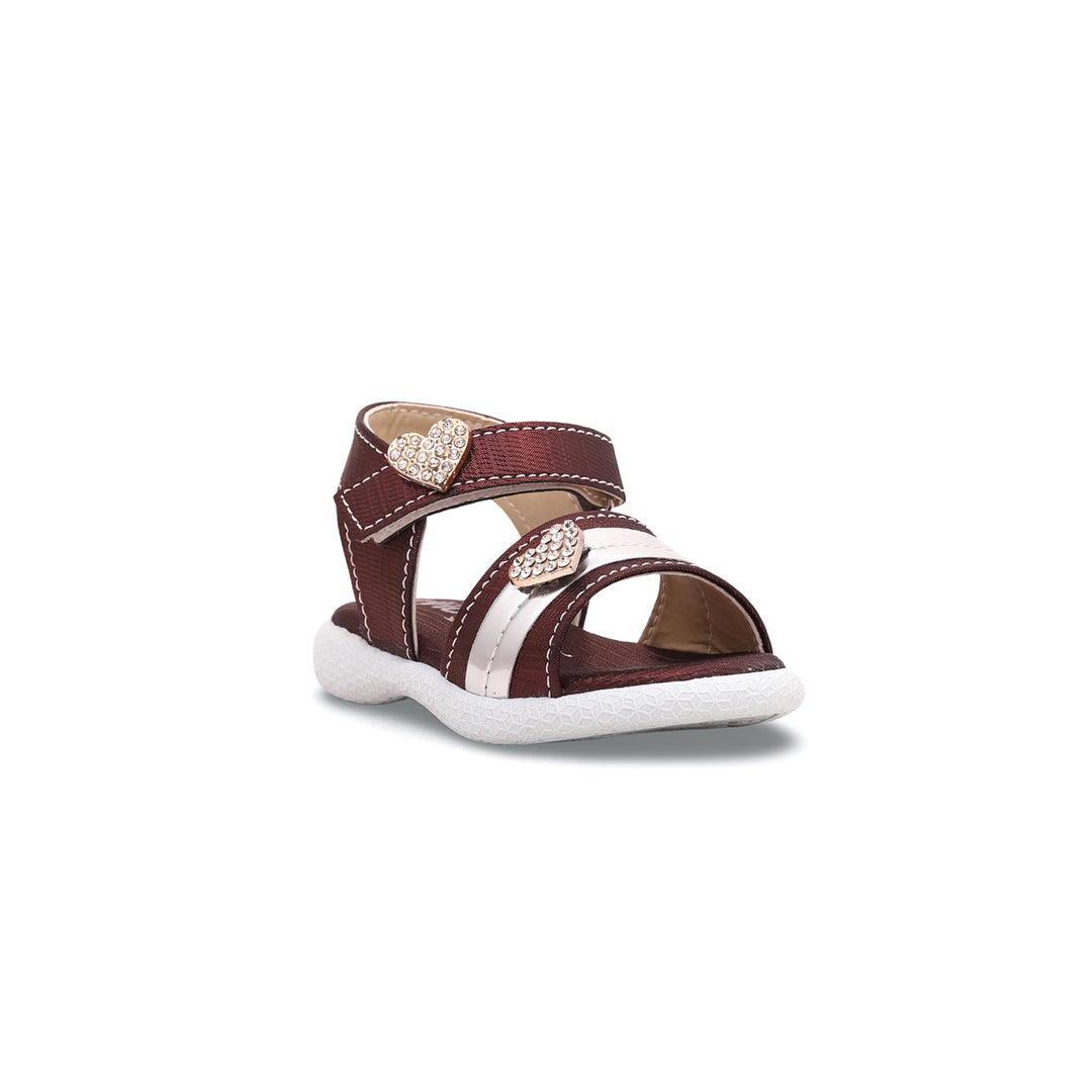 Babies Maroon Casual Sandal KD7828