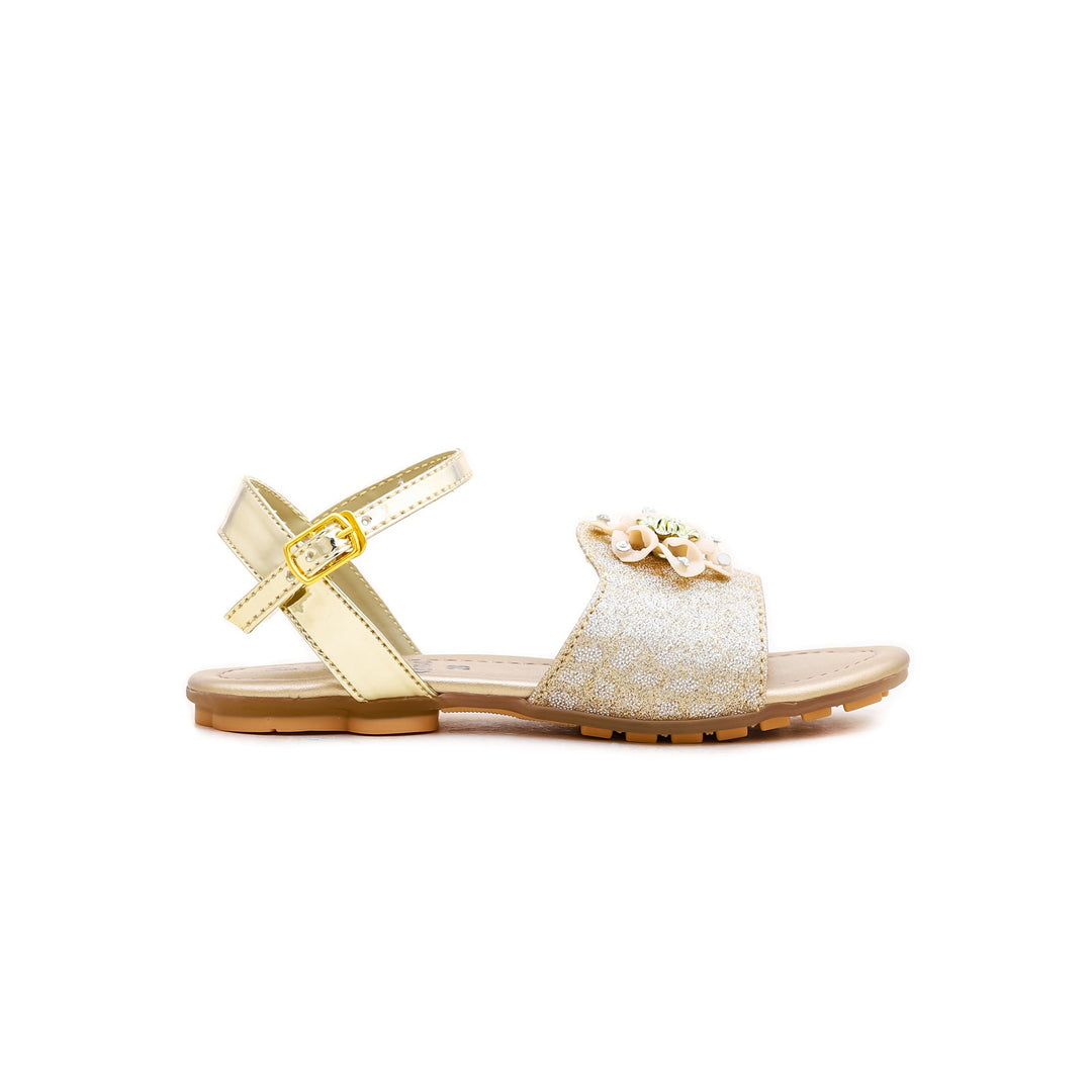 Girls Golden Fancy Sandal KD7845