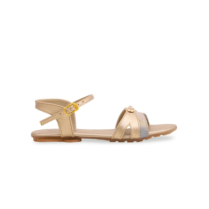 Girls Golden Fancy Sandal KD7847