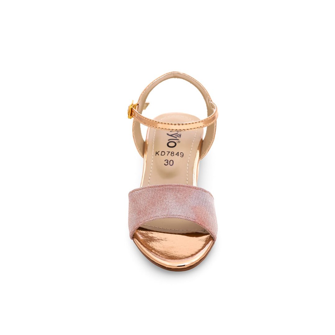 Girls Peach Fancy Sandal KD7849