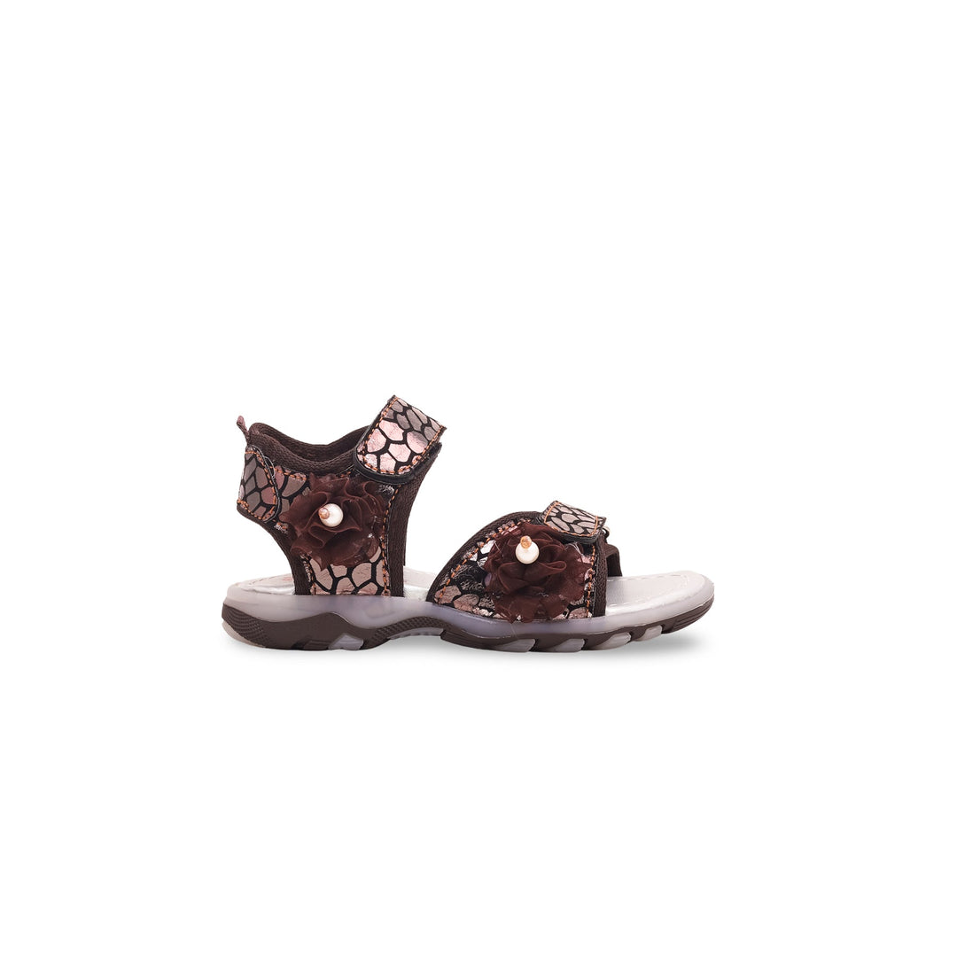 Girls Brown Casual Sandal KD7870