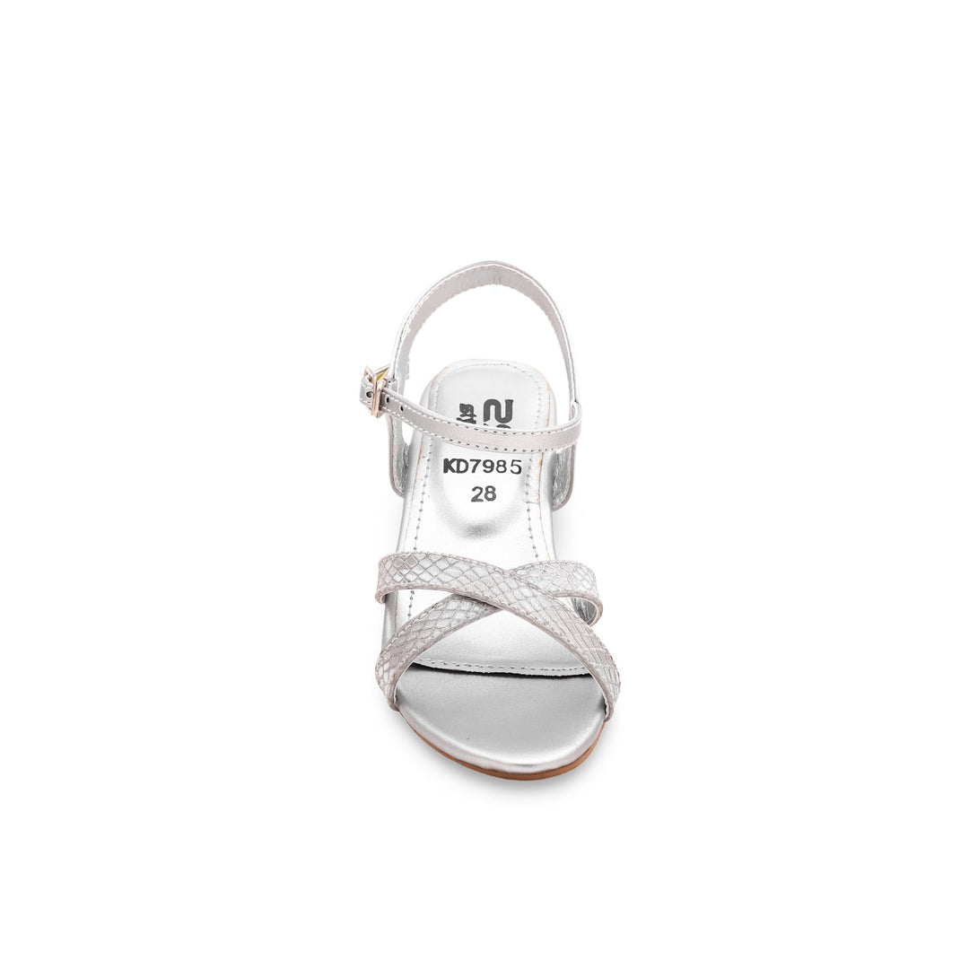 Girls Silver Fancy Sandal KD7985