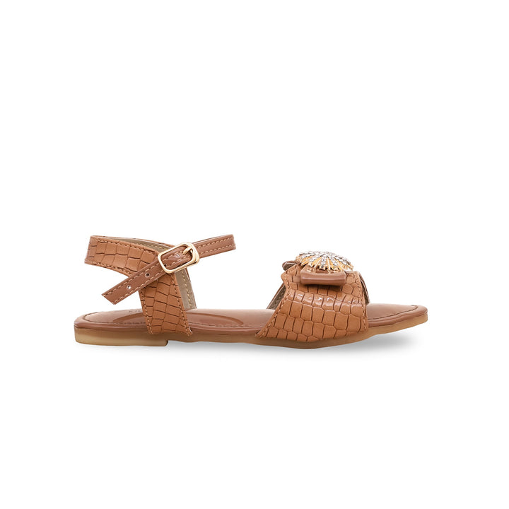 Girls Brown  Formal Sandal KD7991