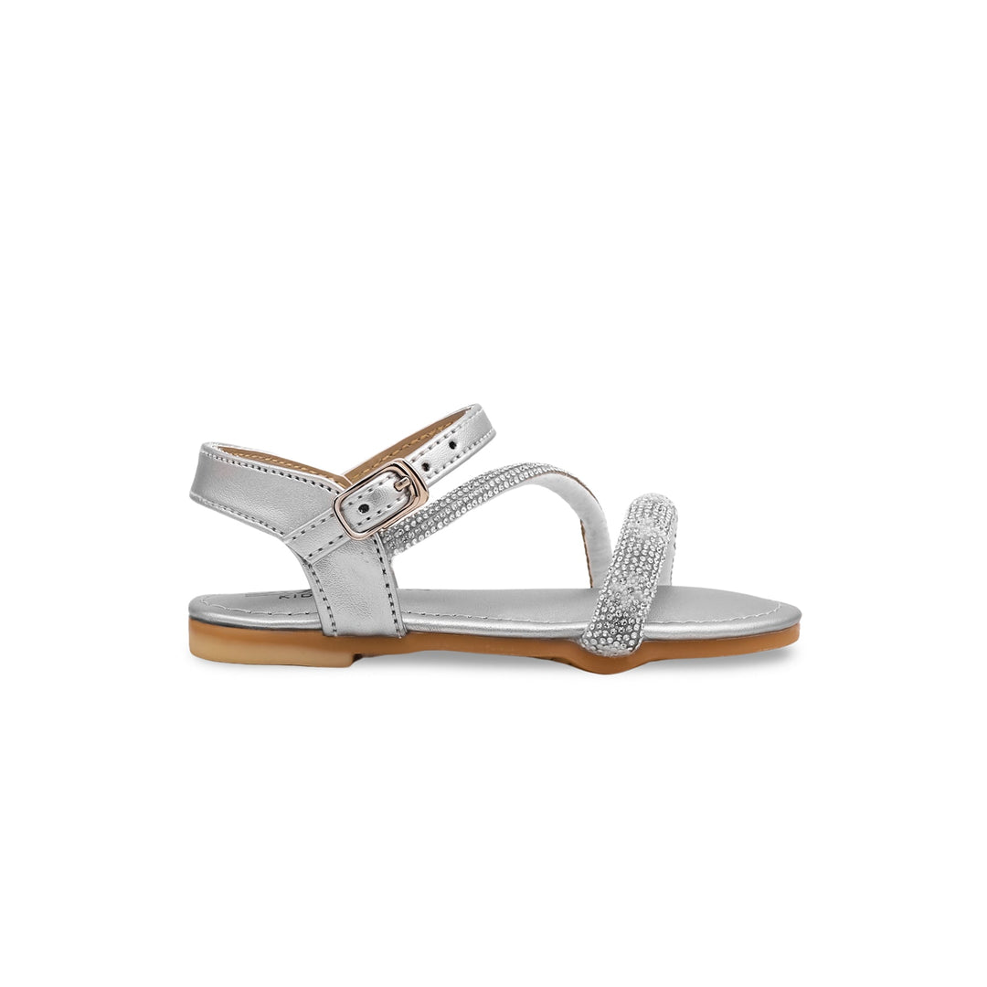 Girls Silver Fancy Sandal KD7999