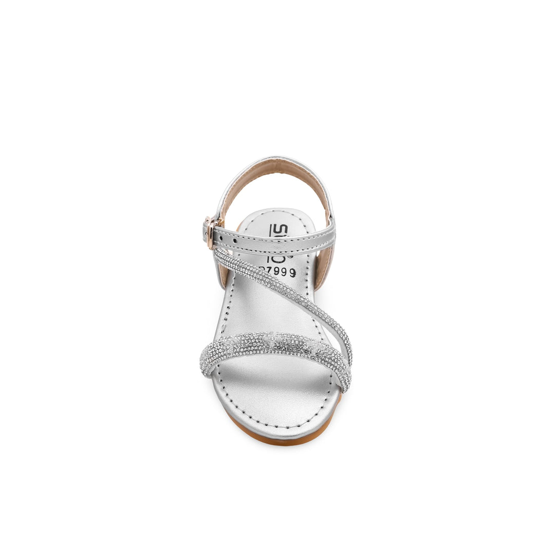 Girls Silver Fancy Sandal KD7999