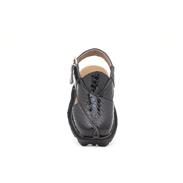 Boys Black Peshawari Chappal KD9252