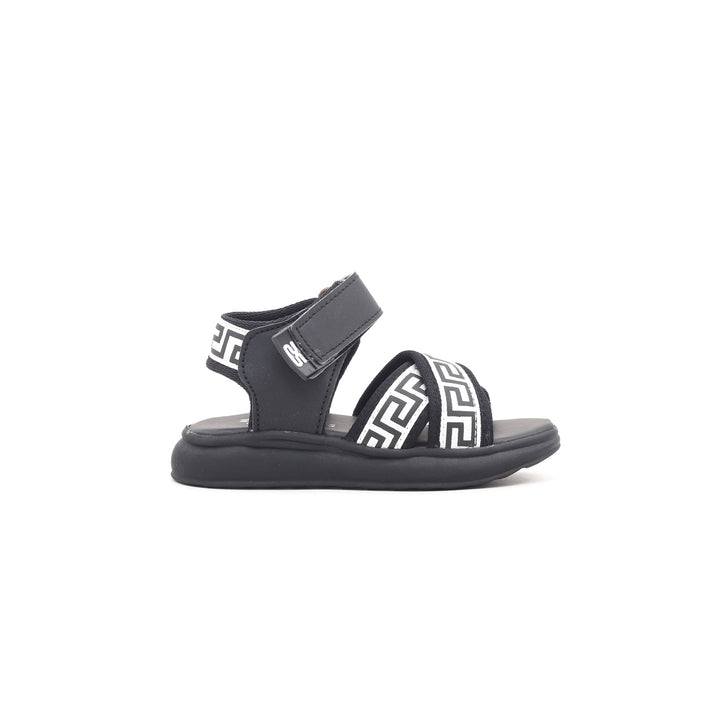 Boys Black Casual Sandal KD9264