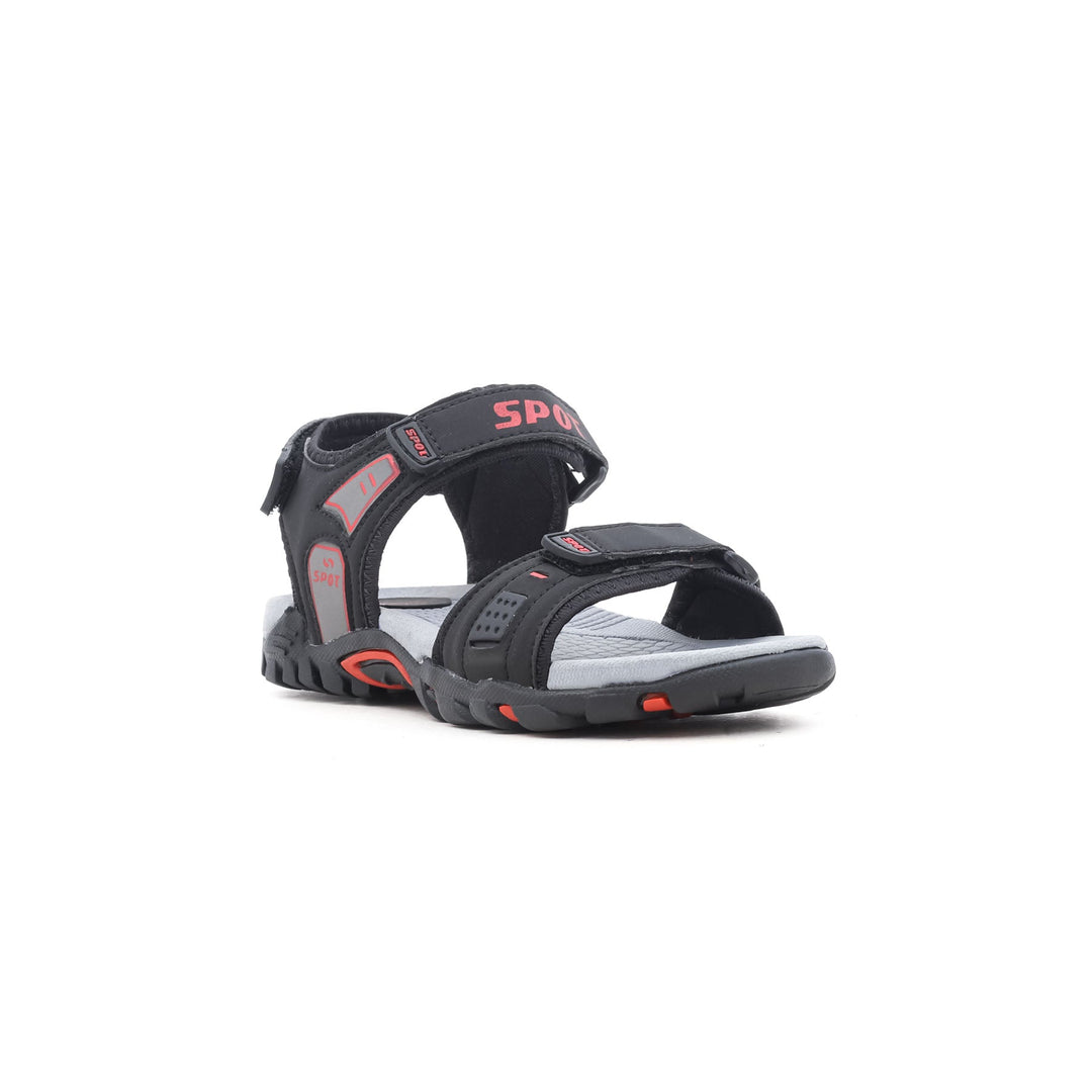 Boys Black Casual Sandal KD9276