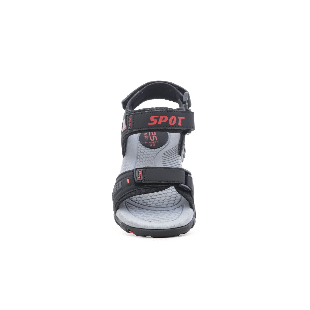 Boys Black Casual Sandal KD9276