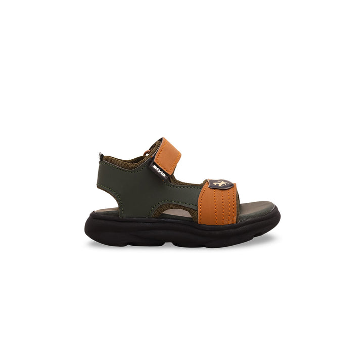 Boys Olive Formal Sandal KD9558