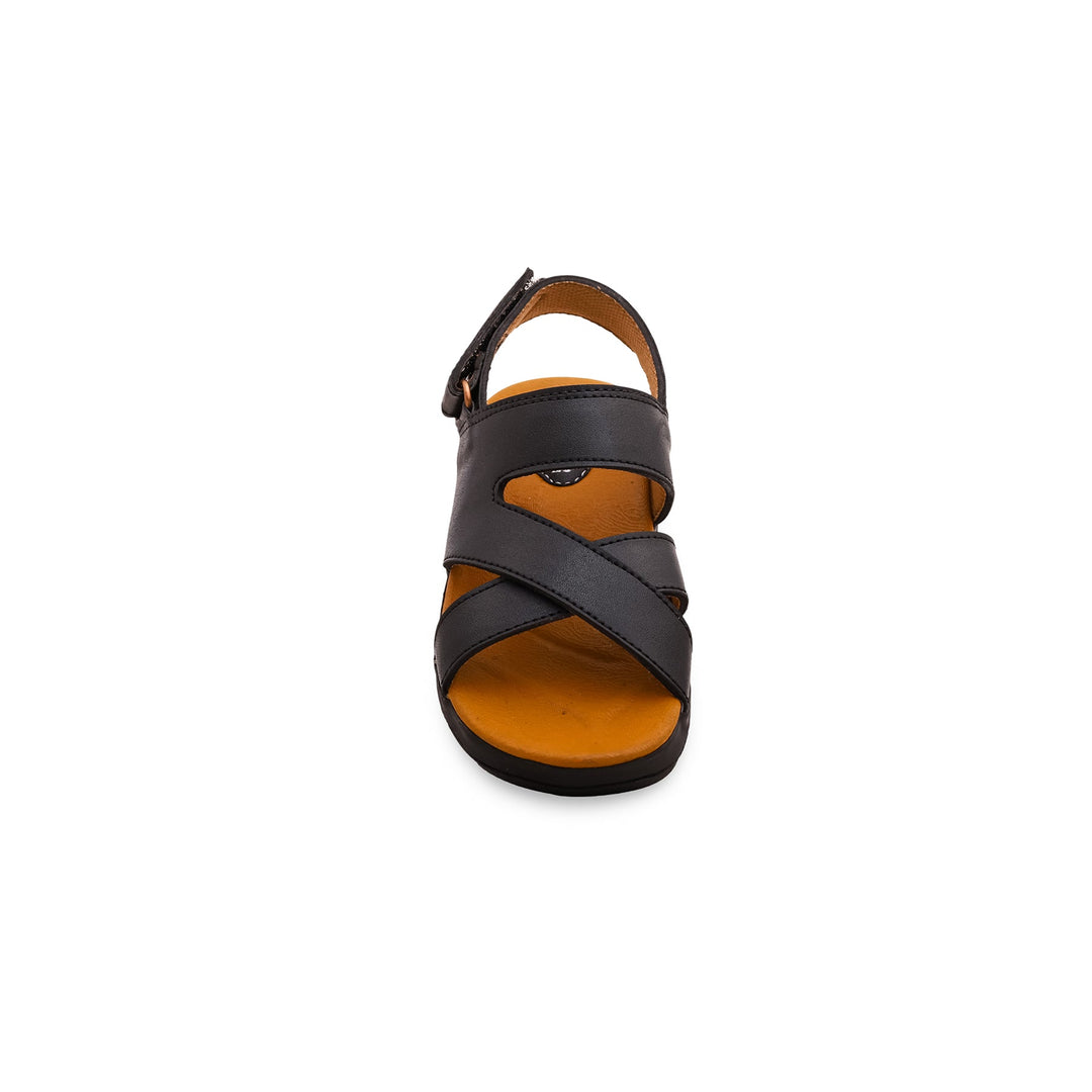 Boys Black Formal Sandal KD9579