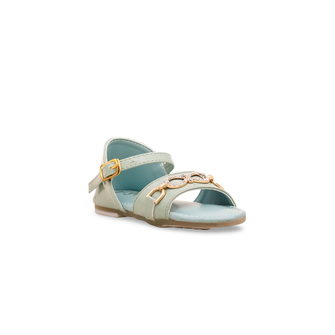 Girls Aqua Green Formal Sandal KD9626