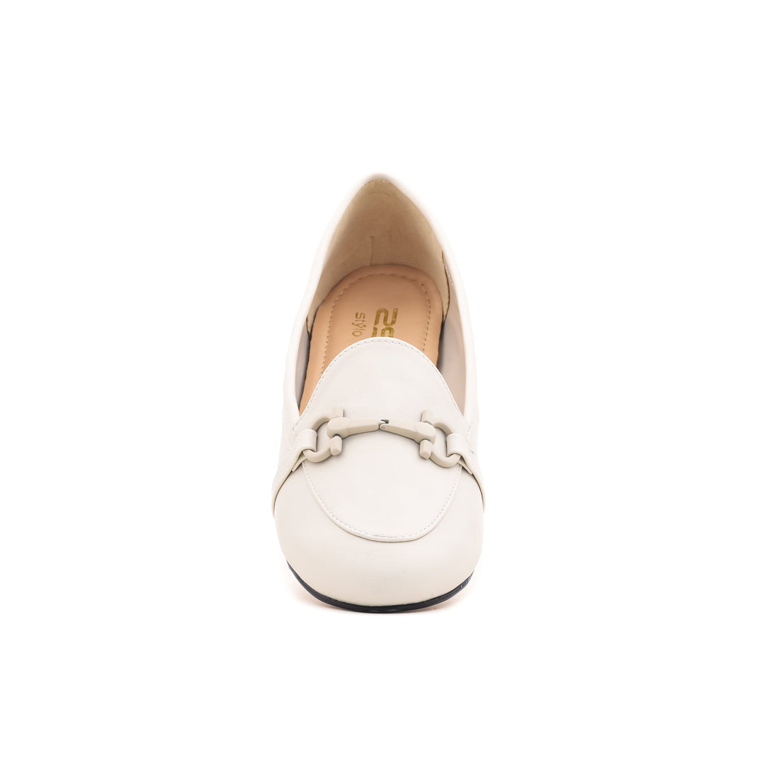 Cream Winter Pumps LWN411