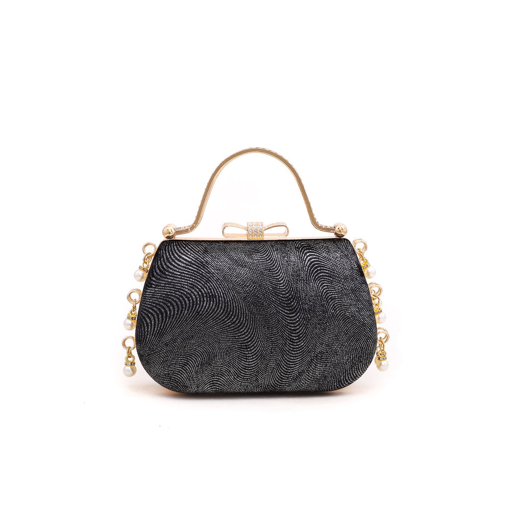 Black Fancy Clutch P15044