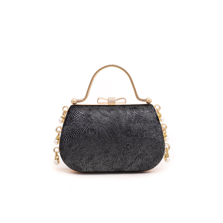 Black Fancy Clutch P15044