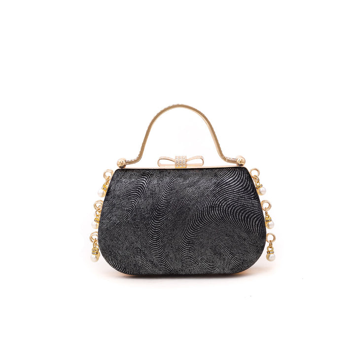 Black Fancy Clutch P15044