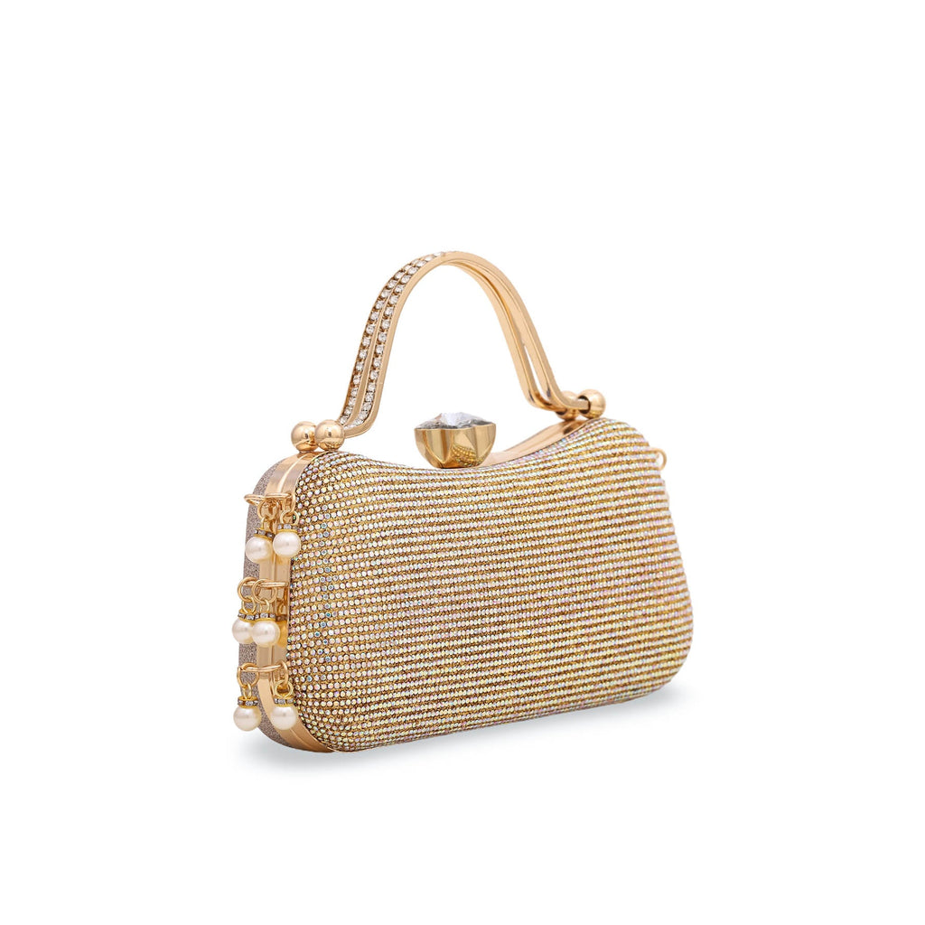 Gold clutch bag sale