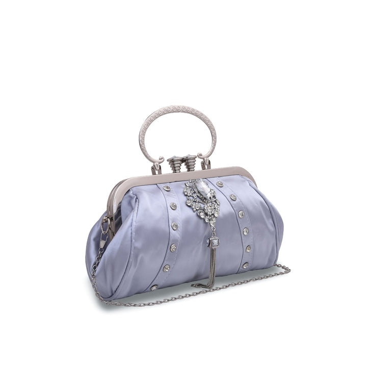 Silver Fancy Clutch P23835