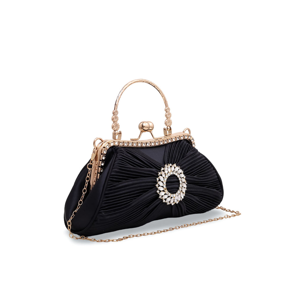 Black Fancy Clutch P23836