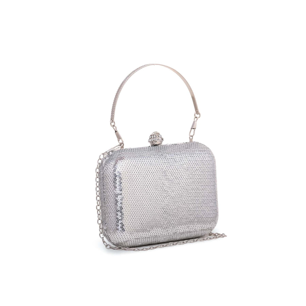 Silver Fancy Clutch P23843