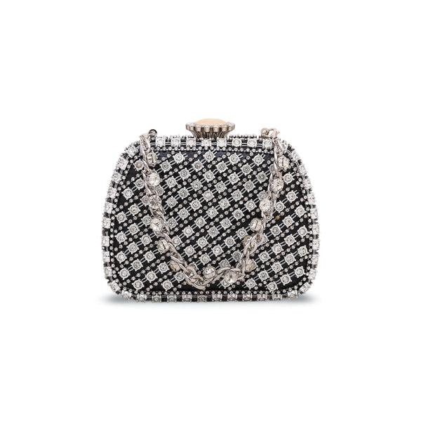 Black Fancy Clutch P23847