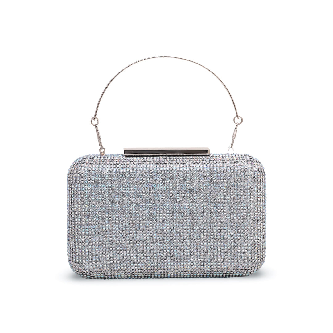 Silver Fancy Clutch P23848