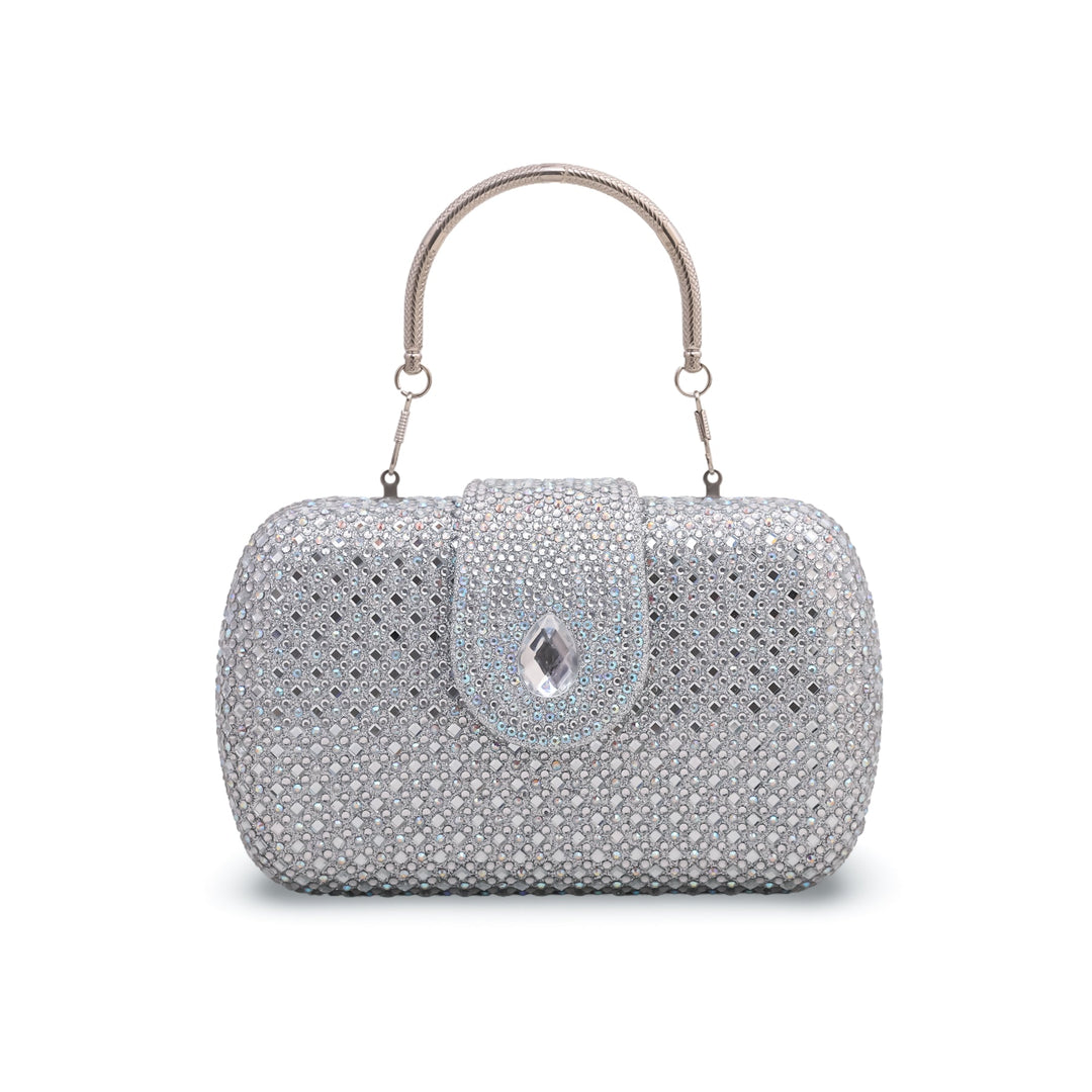 Silver Fancy Clutch P23851